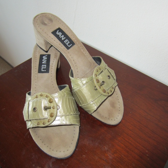 Leather Vaneli Slide Sandals - Picture 2 of 4
